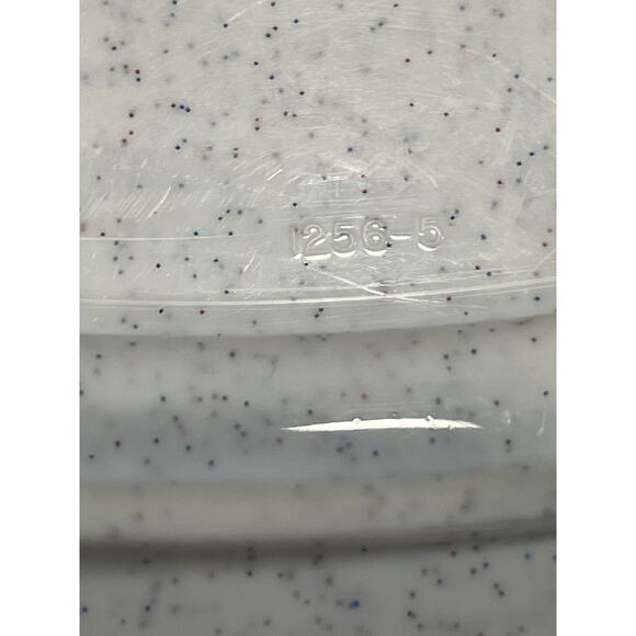 Vtg Tupperware Maxi Extra Tall Cake Carrier 1256-5 & 1257-4 White Speckled Base - Picture 12 of 13